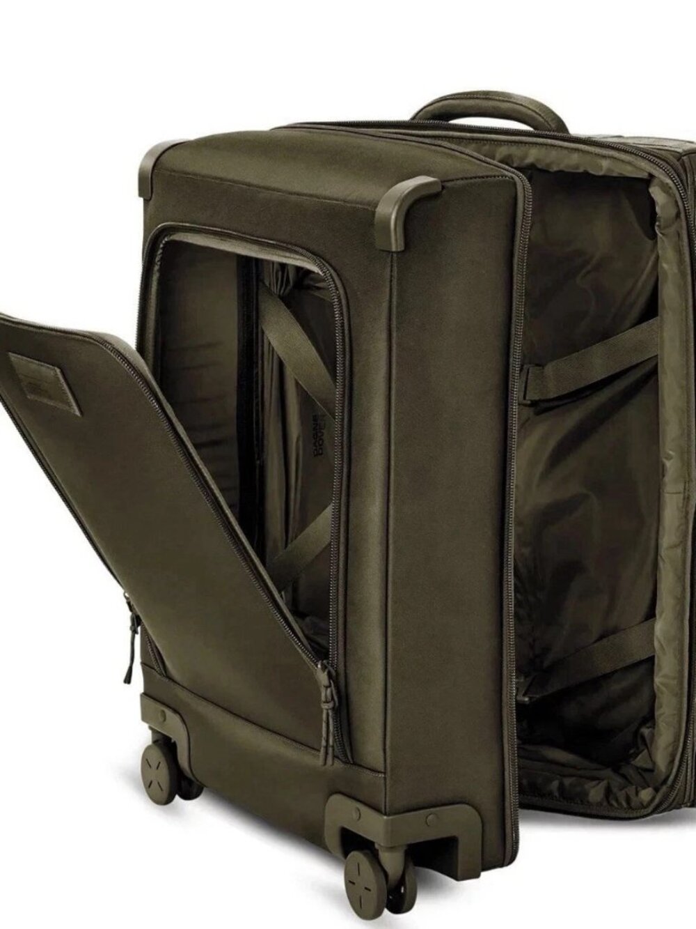 Dagne Dover Sydney 25" Checked Rolling Suitcase Luggage Dark Moss NEW - Picture 6 of 13